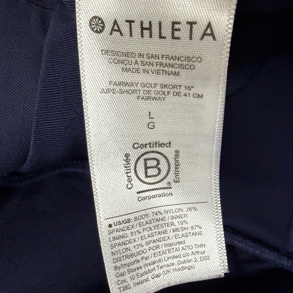 Athleta Fairway High Rise Golf 16" Skort Women L Blue Athletic Tennis Pickleball - Picture 10 of 12